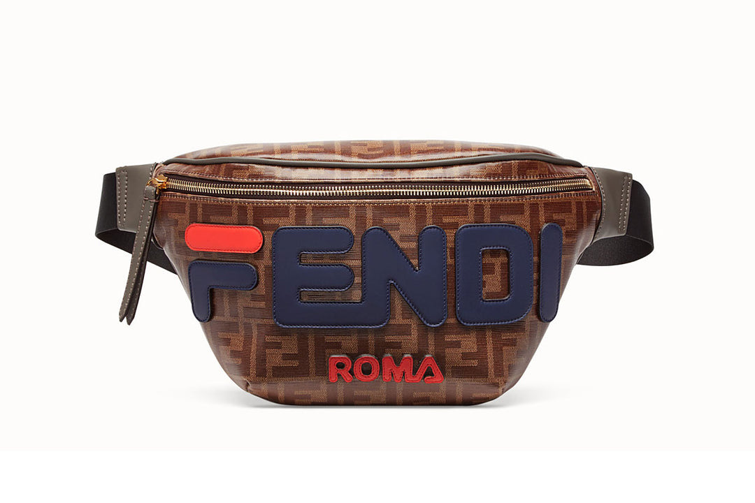 Fendi Fila Appliquéd Printed Coated Canvas Belt Bag