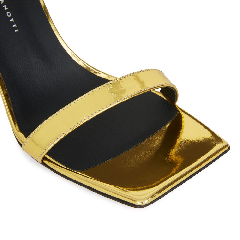 GIUSEPPE ZANOTTI FLAMINIA GOLDEN SANDALS