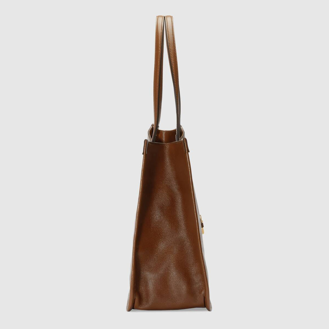 GUCCI 1955 HORSEBIT TOTE BAG BROWN