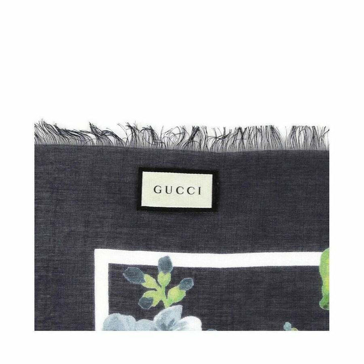GUCCI BLOOM PRINT SILK MODAL SCARF SHAWL