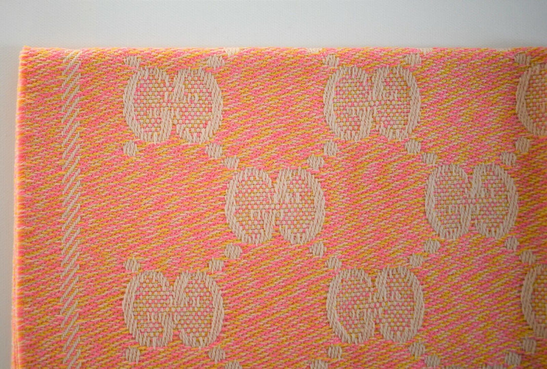 GUCCI GG JACQUARD WOOL SCARF SHAWL
