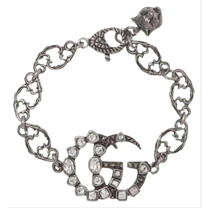 GUCCI GG MARMONT CRYSTAL CHAIN BRACELET