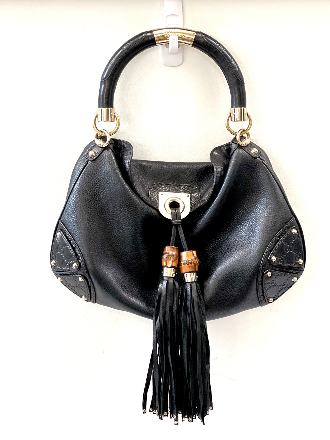 GUCCI INDY MEDIUM LEATHER HOBO BAG