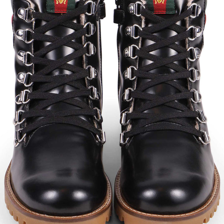 GUCCI GG WEB JONATHAN BOOTS