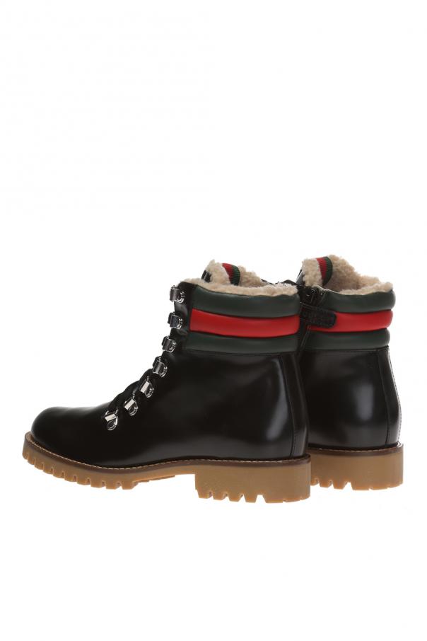 GUCCI GG WEB JONATHAN BOOTS