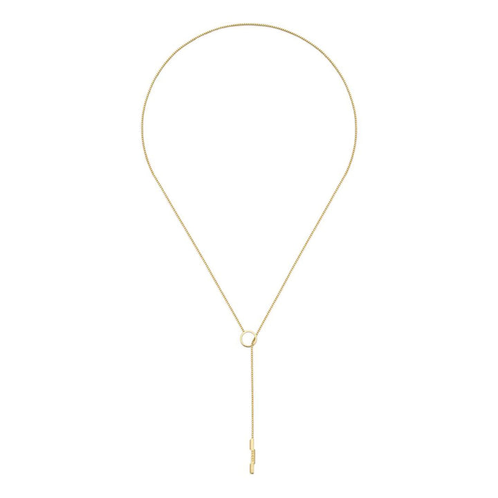 GUCCI LINK TO LOVE LARIAT 18K GOLD NECKLACE