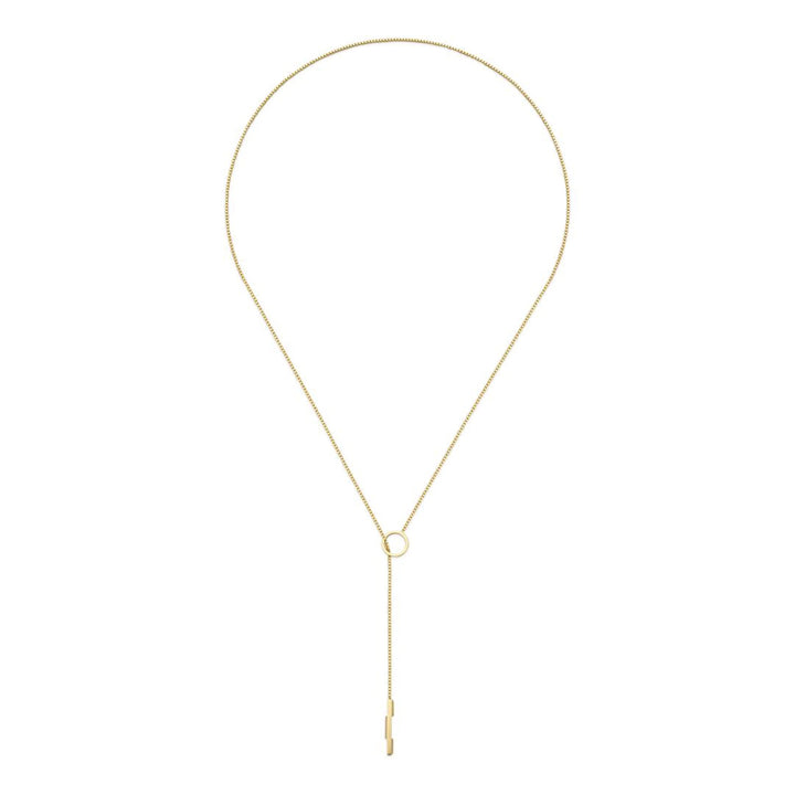 GUCCI LINK TO LOVE LARIAT 18K GOLD NECKLACE