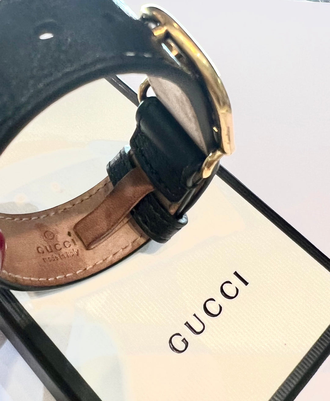 GUCCI GG MARMONT LEATHER BRACELET