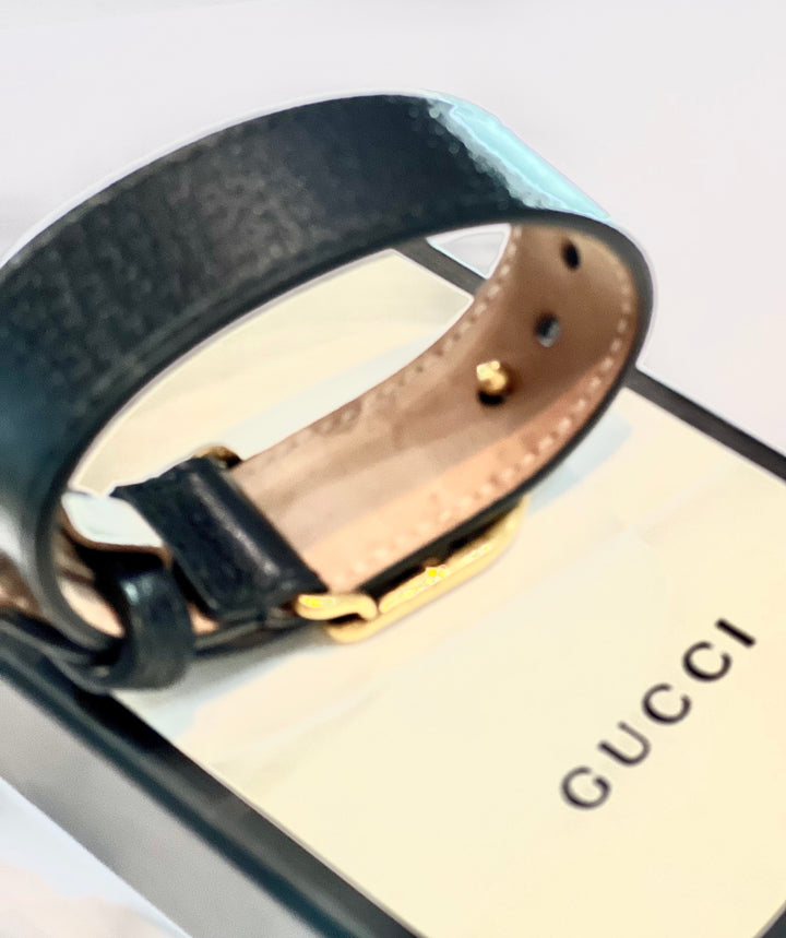GUCCI GG MARMONT LEATHER BRACELET