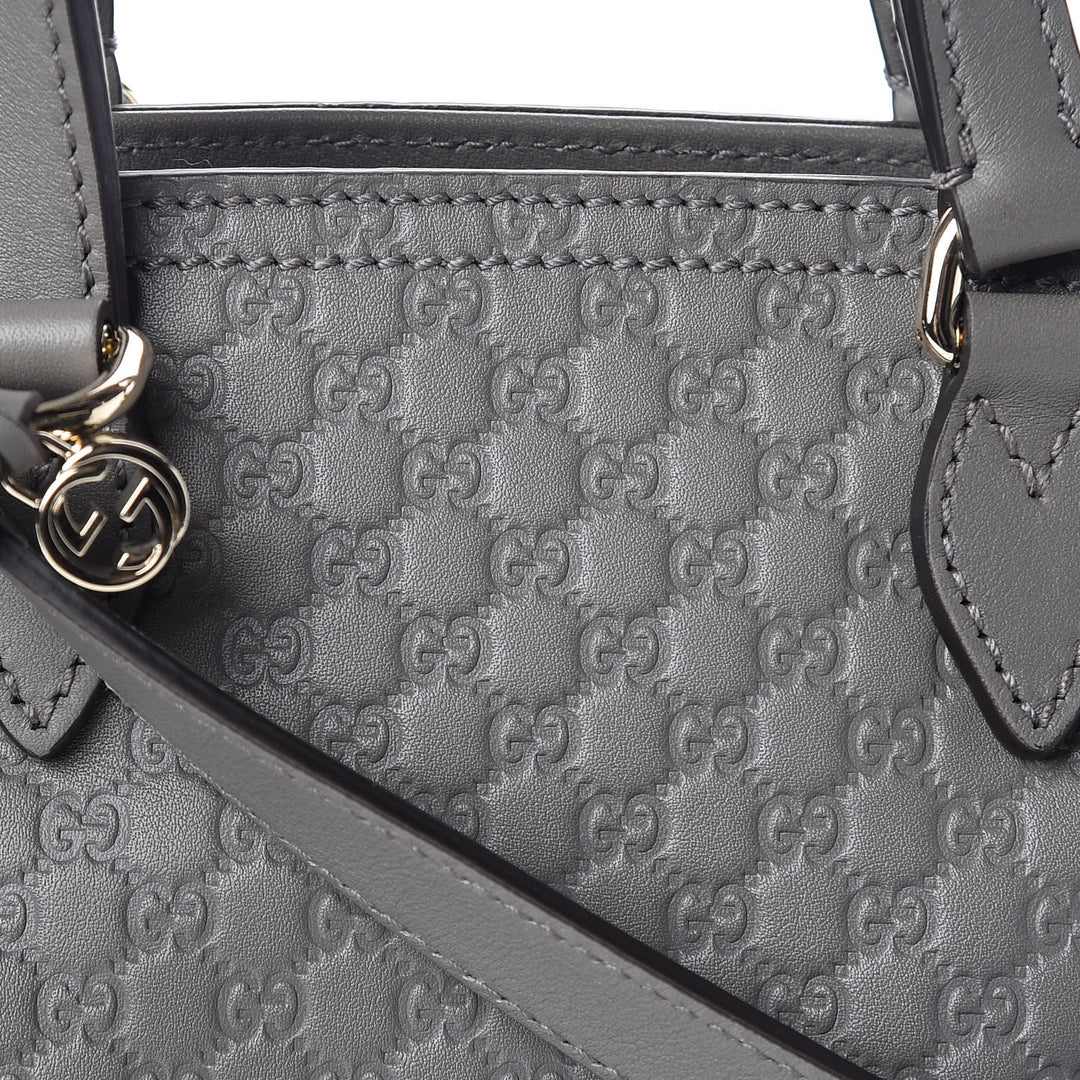 GUCCI MICROGUCCISSIMA GRAPHITE BREE TOTE BAG