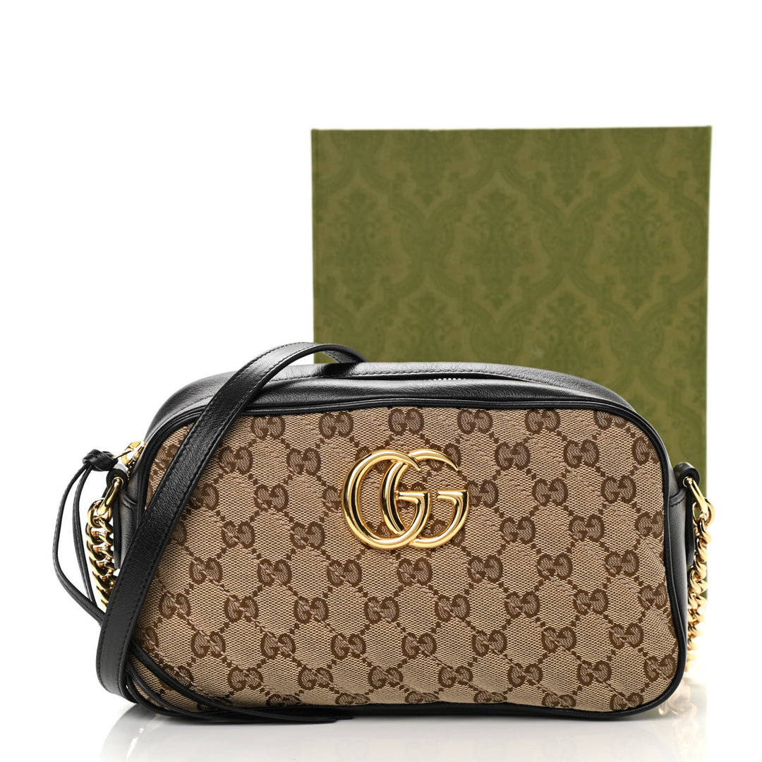 GUCCI GG MONOGRAM MATELASSE  MARMONT SMALL CHAIN BAG