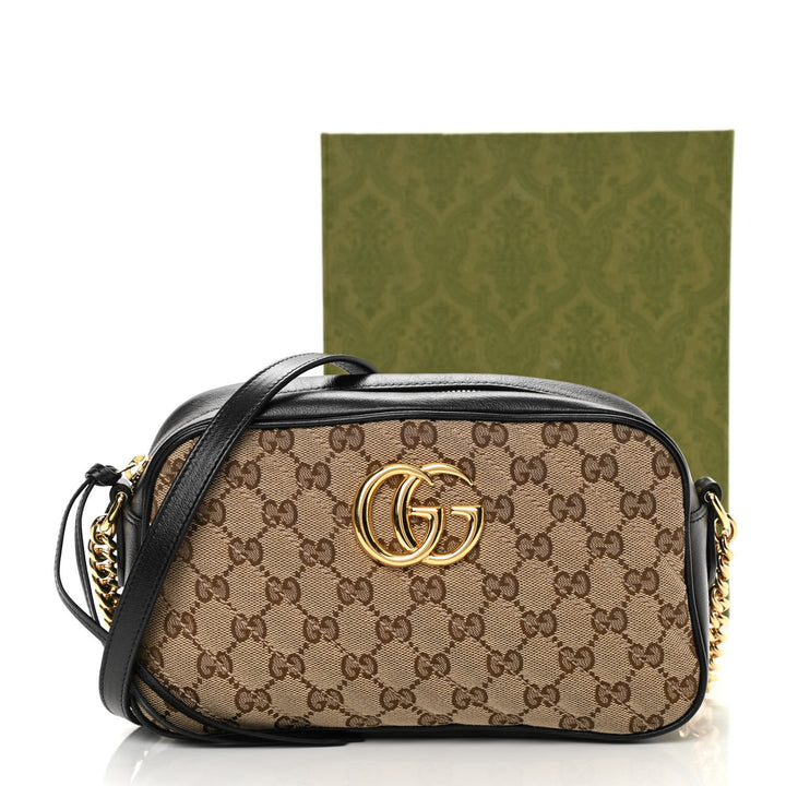 GUCCI GG MONOGRAM MATELASSE  MARMONT SMALL CHAIN BAG