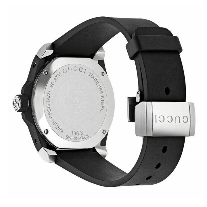GUCCI DIVE TIGER DIAL BLACK RUBBER STRAP WATCH