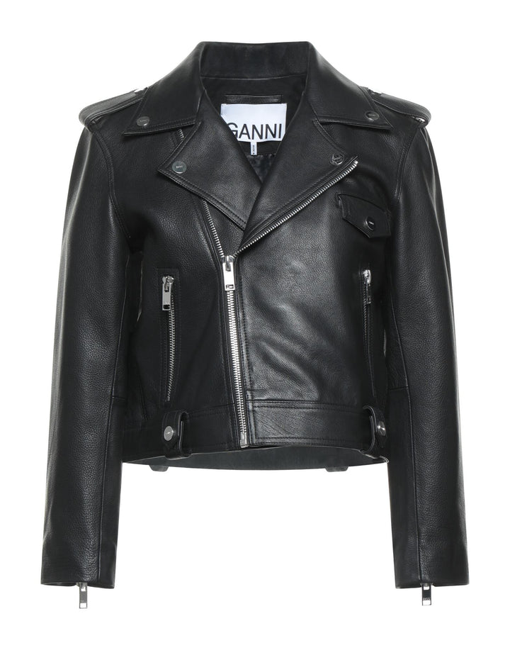 Ganni Leather Motorcycle Jacket