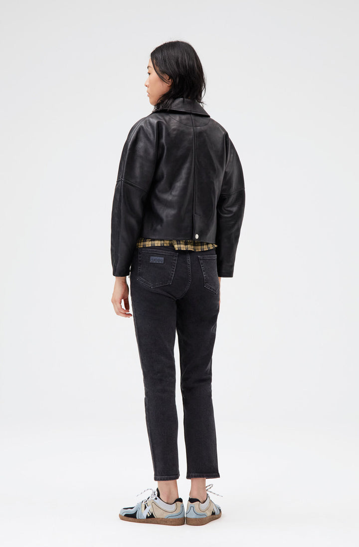 Ganni Leather Motorcycle Jacket