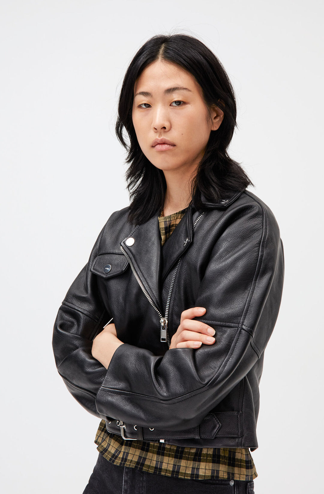 Ganni Leather Motorcycle Jacket