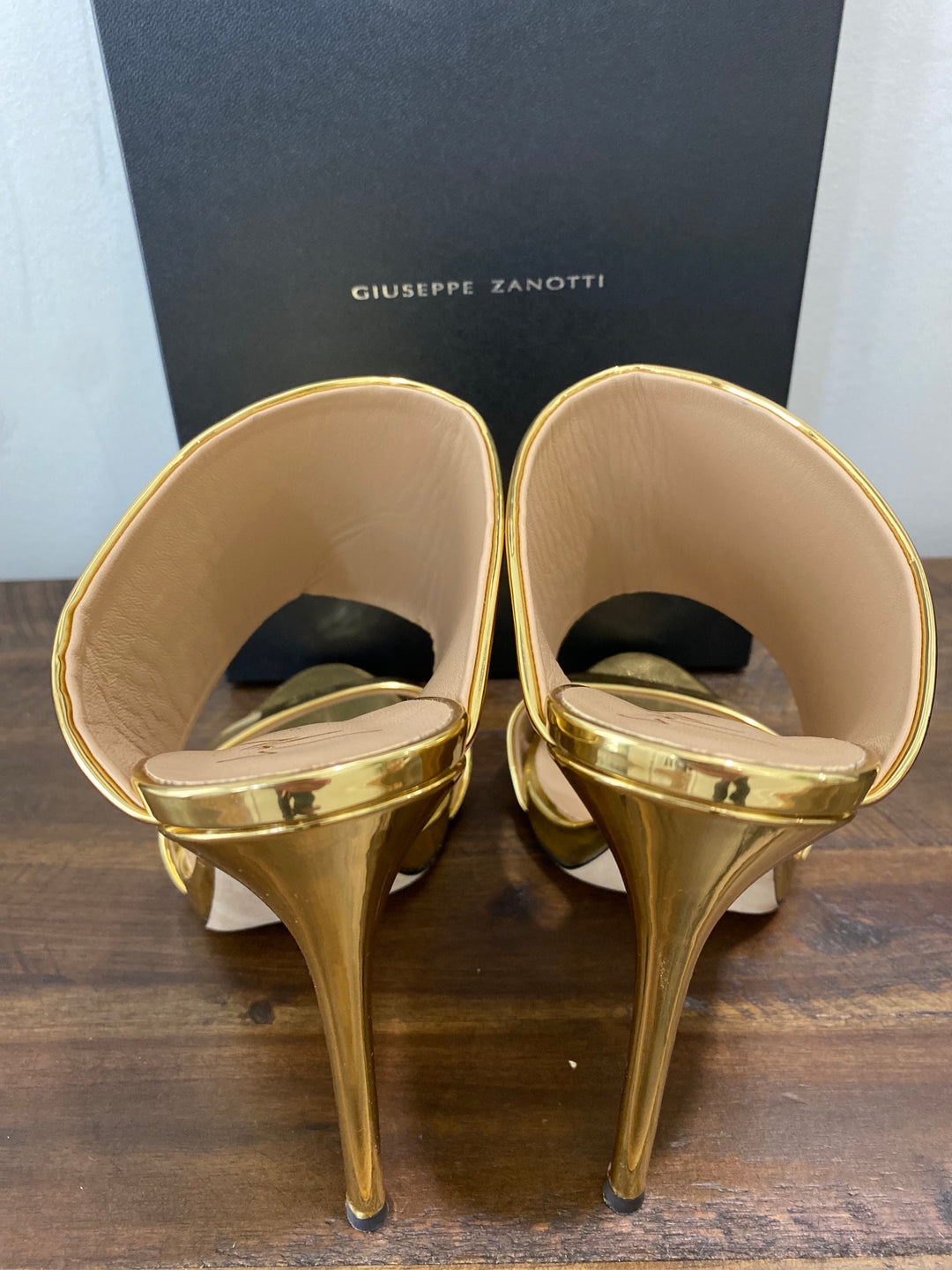 giuseppe zanotti ゴールド　ハイヒール Giuseppe Zanotti Gold Betty Peep Toe Pumps 41 | eBay