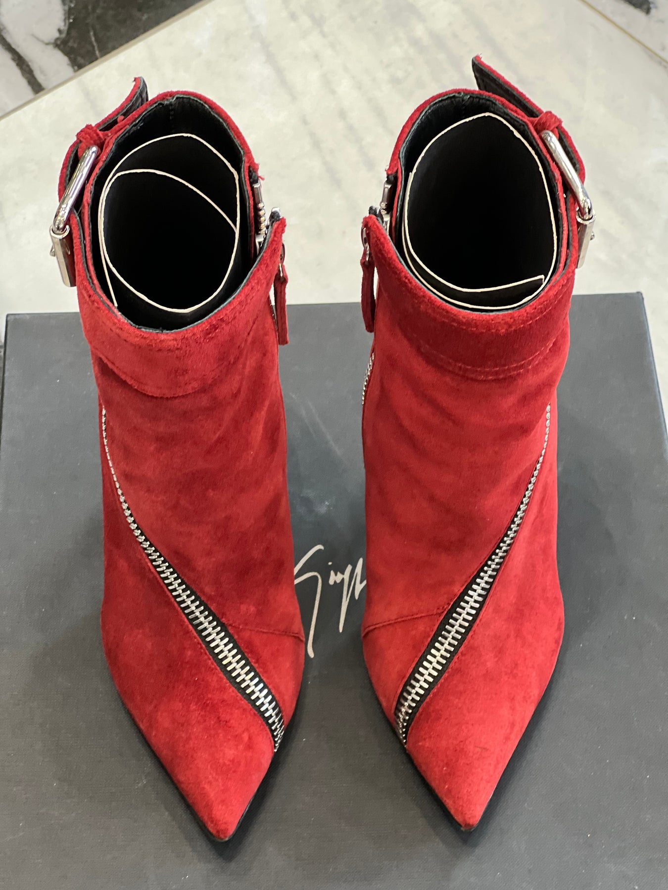 GIUSEPPE ZANOTTI VERO CUOIO ANKLE BOOTS – Caroline's Fashion Luxuries