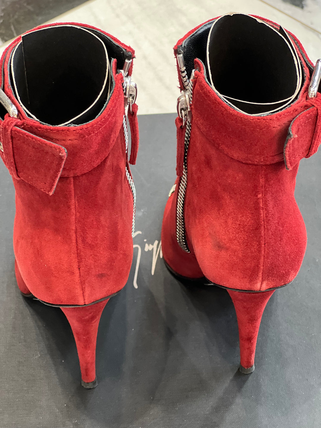 GIUSEPPE ZANOTTI VERO CUOIO SUEDE ANKLE BOOTS – Caroline's Fashion