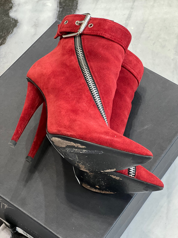 GIUSEPPE ZANOTTI VERO CUOIO SUEDE ANKLE BOOTS