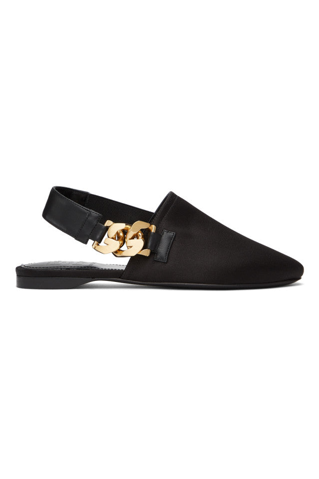 GIVENCHY GOLD CHAIN SLINGBACK MULES