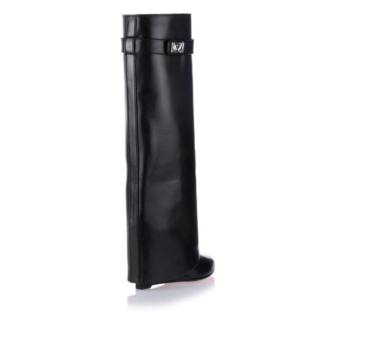 GIVENCHY FOLD OVER SHARK LOCK BOOTS – Caroline's Fashion Luxuries