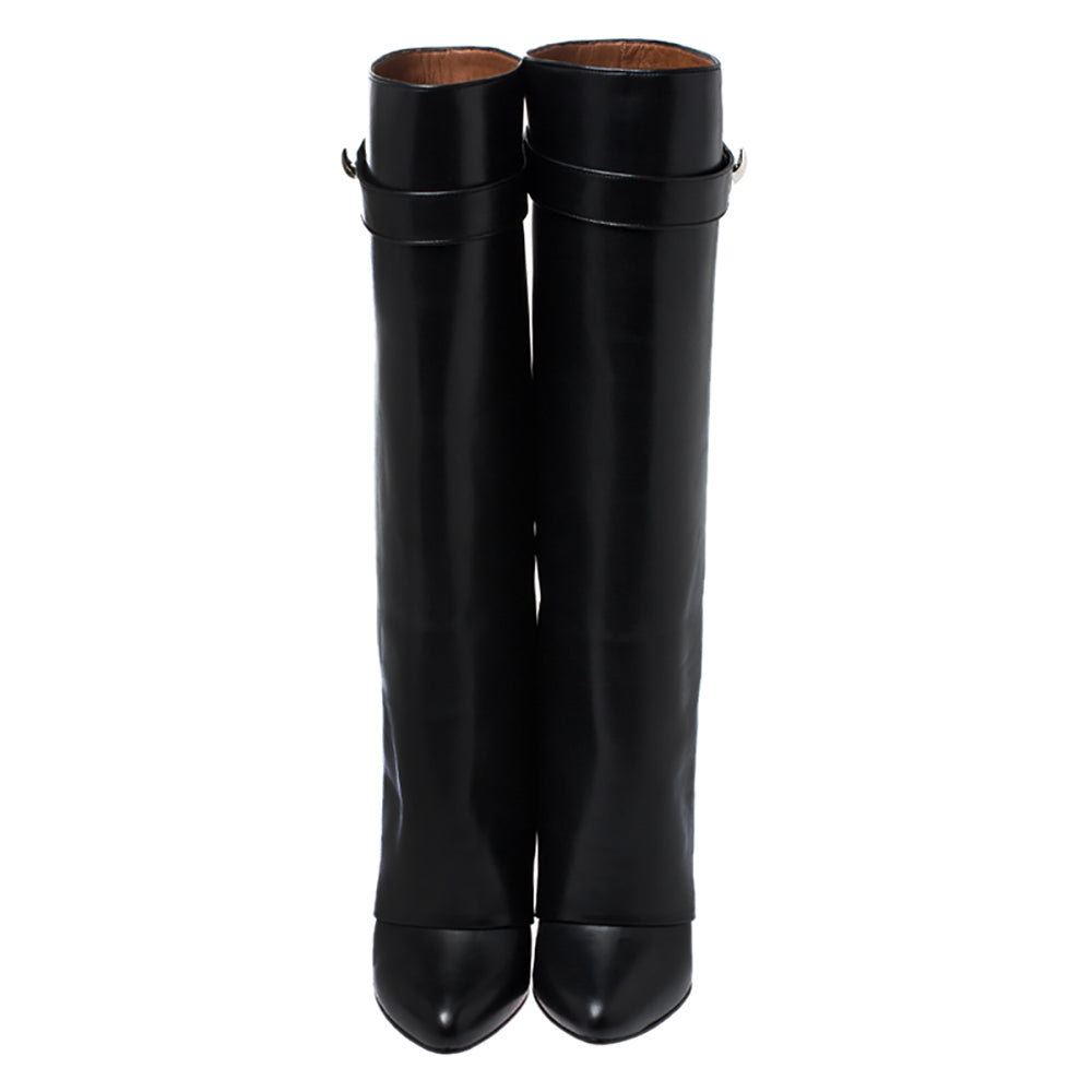 GIVENCHY FOLD OVER SHARK LOCK BOOTS – Caroline's Fashion Luxuries