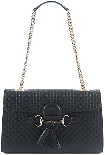 GUCCI GUCCISSIMA EMILY LEATHER SHOULDER BAG