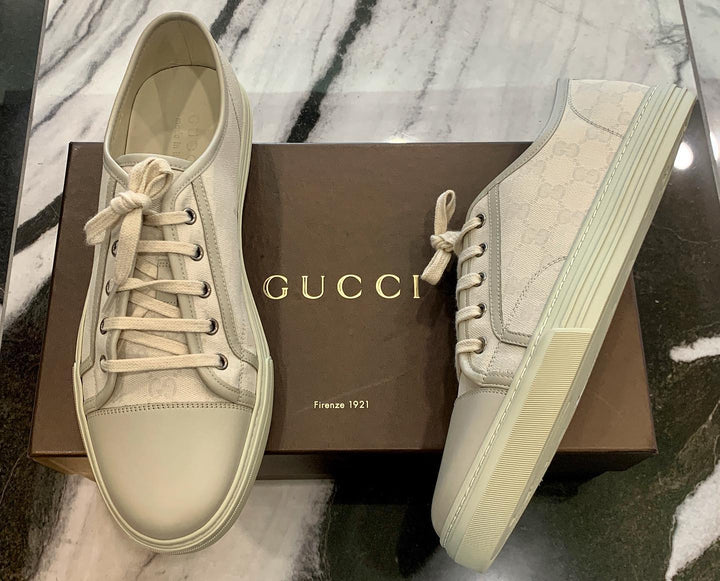 Gucci GG Supreme Canvas Leather Sneakers