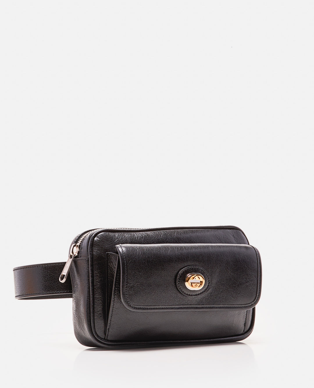GUCCI  Leather Interlocking G Belt Bag