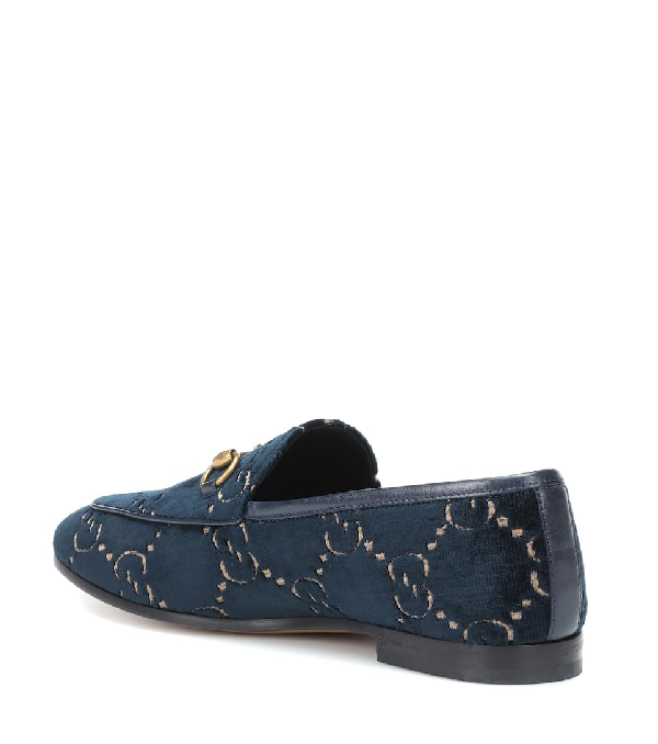 Gucci Velvet GG Jordaan Loafers
