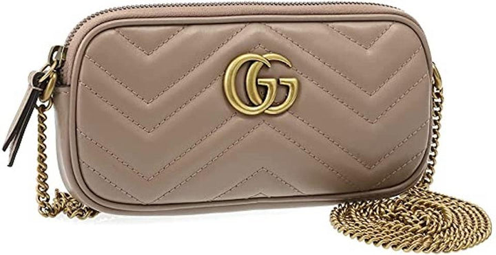 Gucci GG Marmont Matelassé Wallet on a Chain