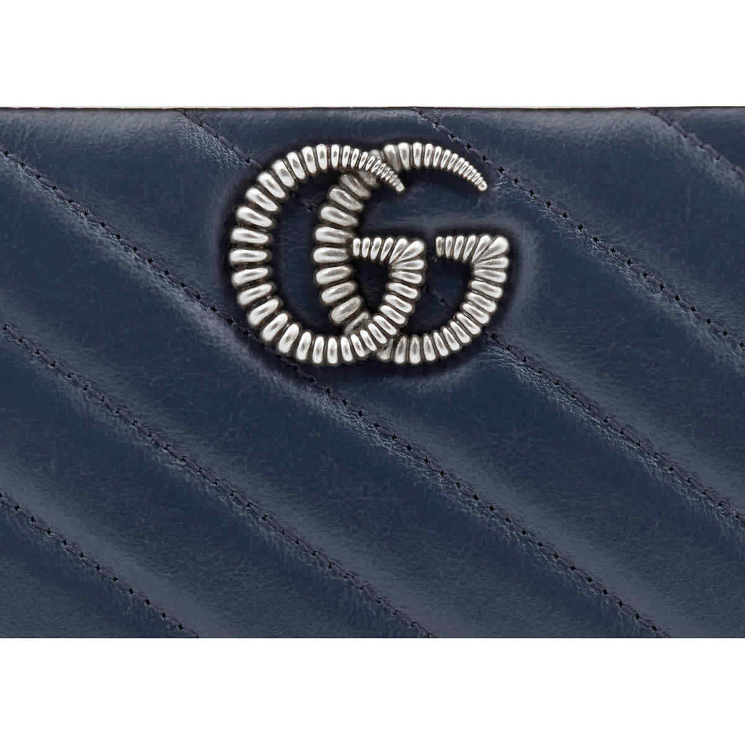 GUCCI GG MARMONT QUILTED LEATHER ZIP WALLET