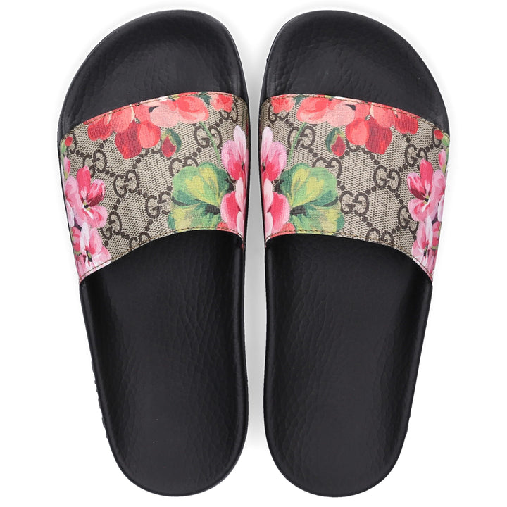 GUCCI GG Blooms Supreme Floral Slide Sandal