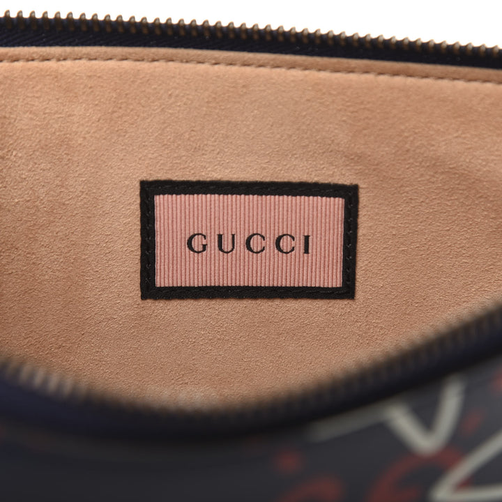 GUCCI GucciGhost Graffiti Print Pouch