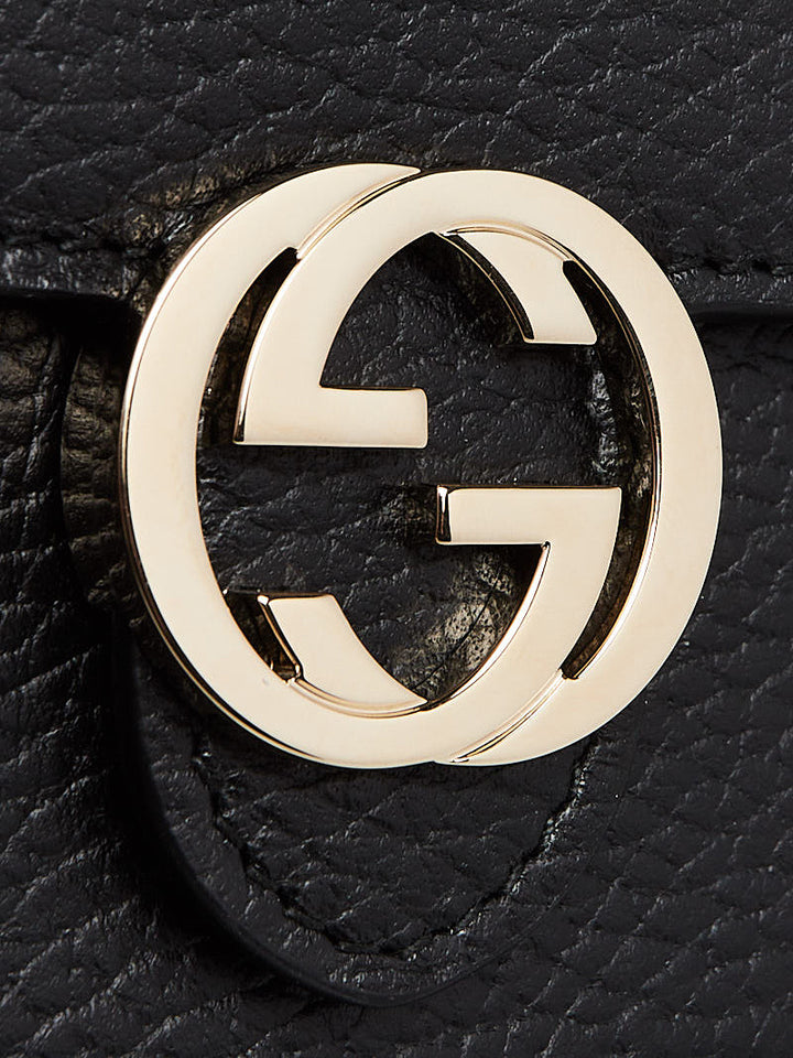 GUCCI INTERLOCKING GG WALLET CLUTCH CHAIN CROSSBODY BAG