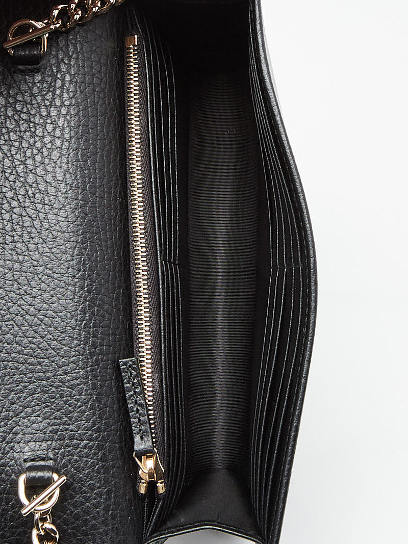 GUCCI INTERLOCKING GG WALLET CLUTCH CHAIN CROSSBODY BAG