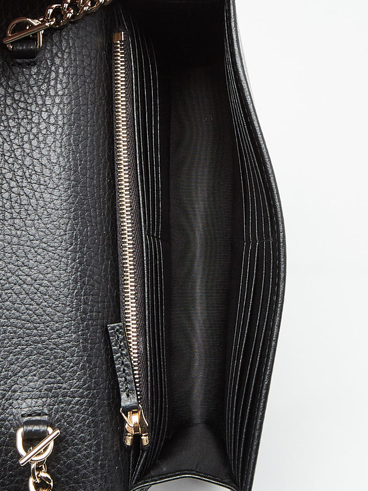 GUCCI INTERLOCKING GG WALLET CLUTCH CHAIN CROSSBODY BAG