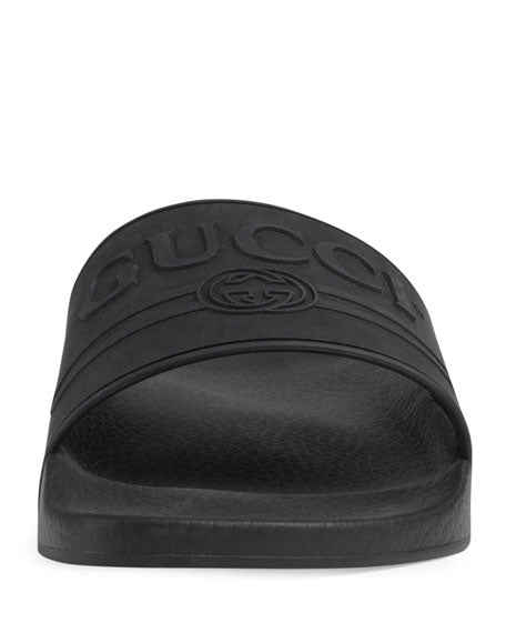 Gucci Logo Rubber Slide Sandal
