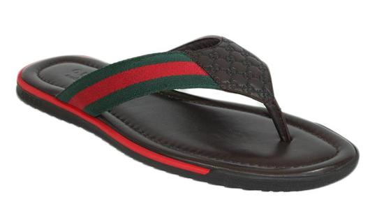 Gucci Micro Guccissima Leather Thong Sandals