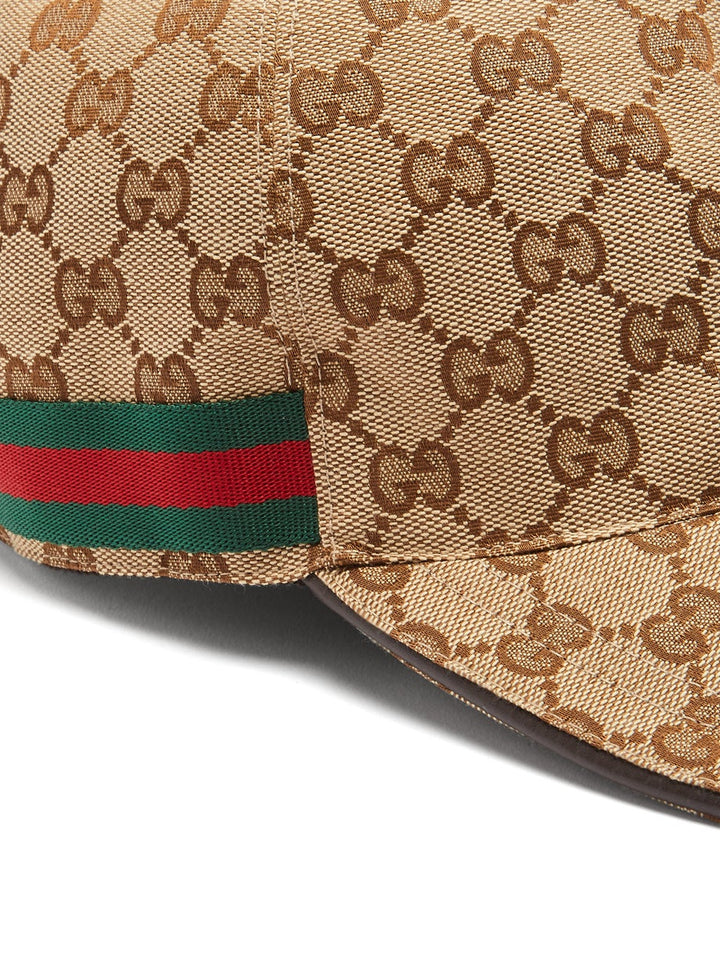 GUCCI GG SUPREME WEB STRIPES BASEBALL HAT