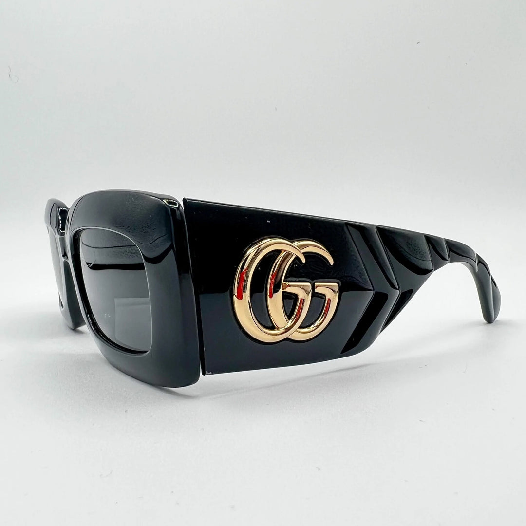 GUCCI THICK RECTANGULAR INJECTION SUNGLASSES GG0811S
