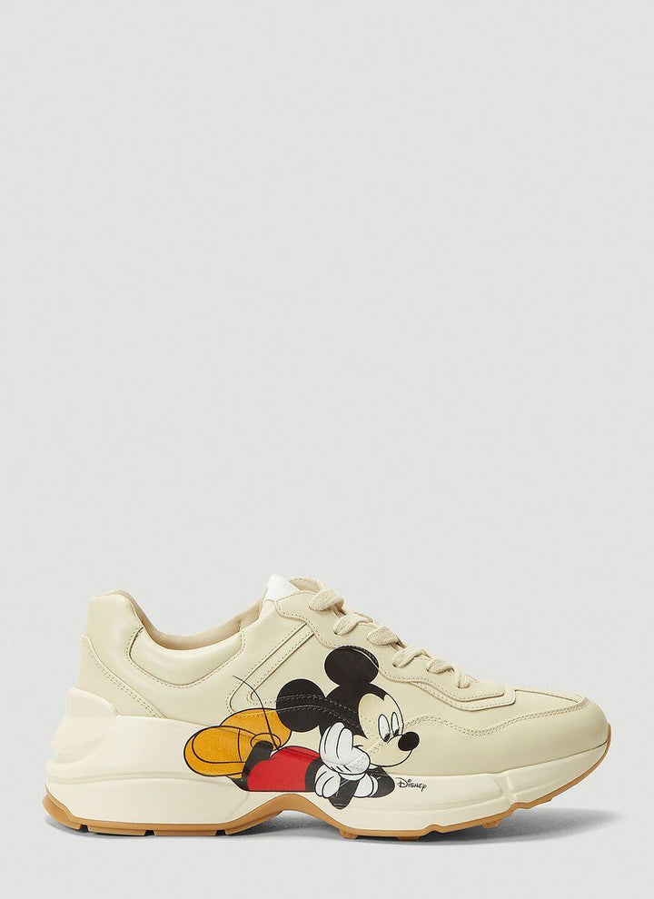 GUCCI X Disney Rhyton Mickey Mouse Leather Trainers