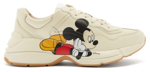 GUCCI X Disney Rhyton Mickey Mouse Leather Trainers – Caroline's