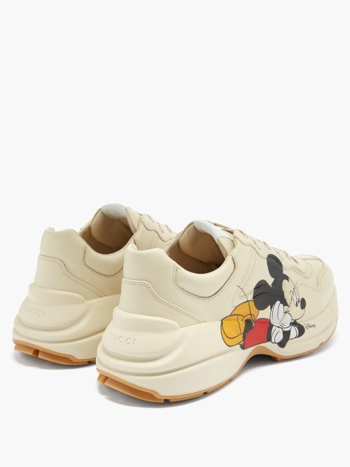 GUCCI X Disney Rhyton Mickey Mouse Leather Trainers – Caroline's