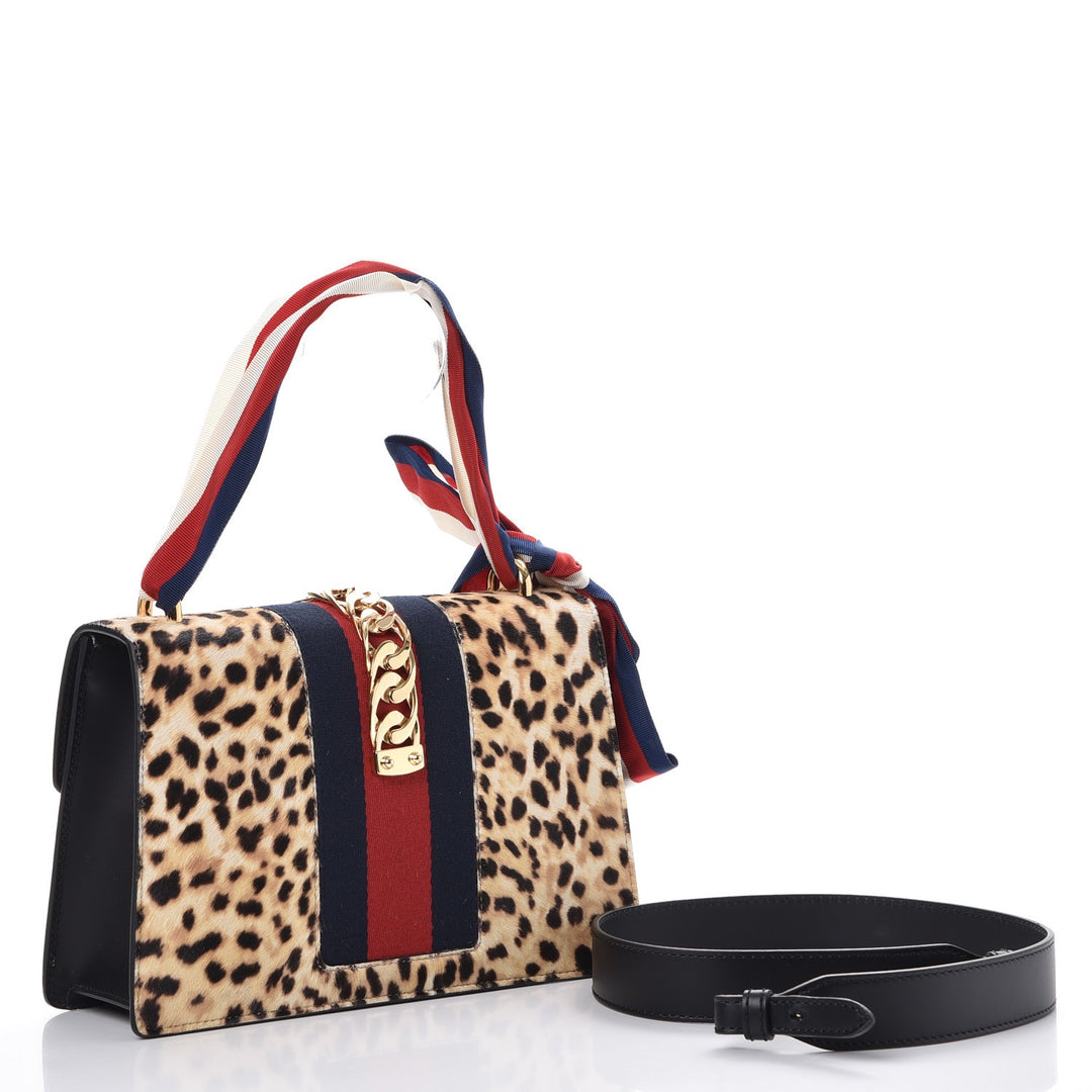 Gucci Sylvie Shoulder Leopard Print Bag – Caroline's Fashion Luxuries