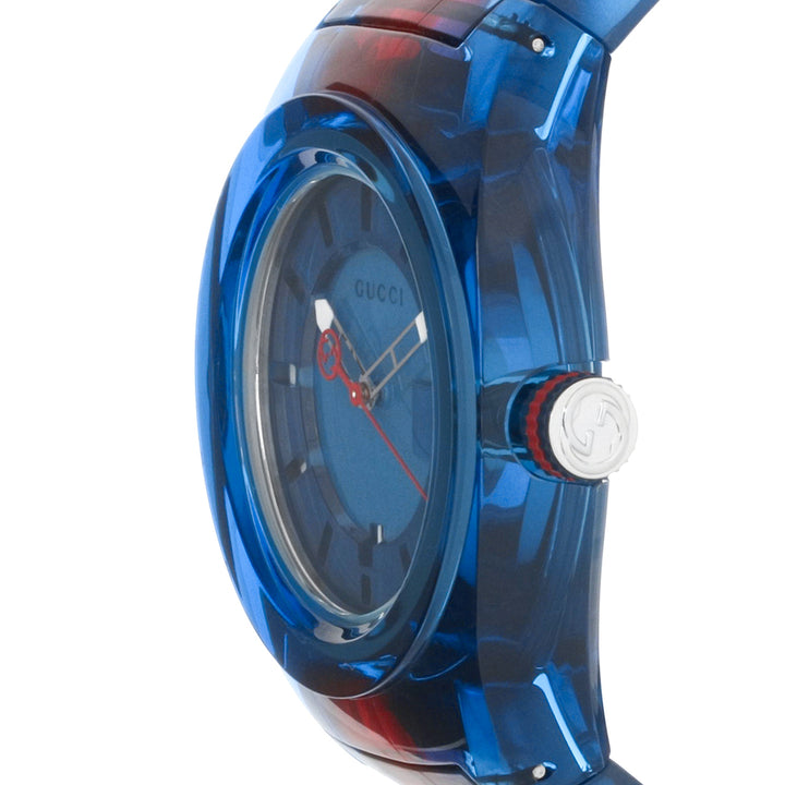 Gucci Sync XXL Blue Dial Two Tone Watch