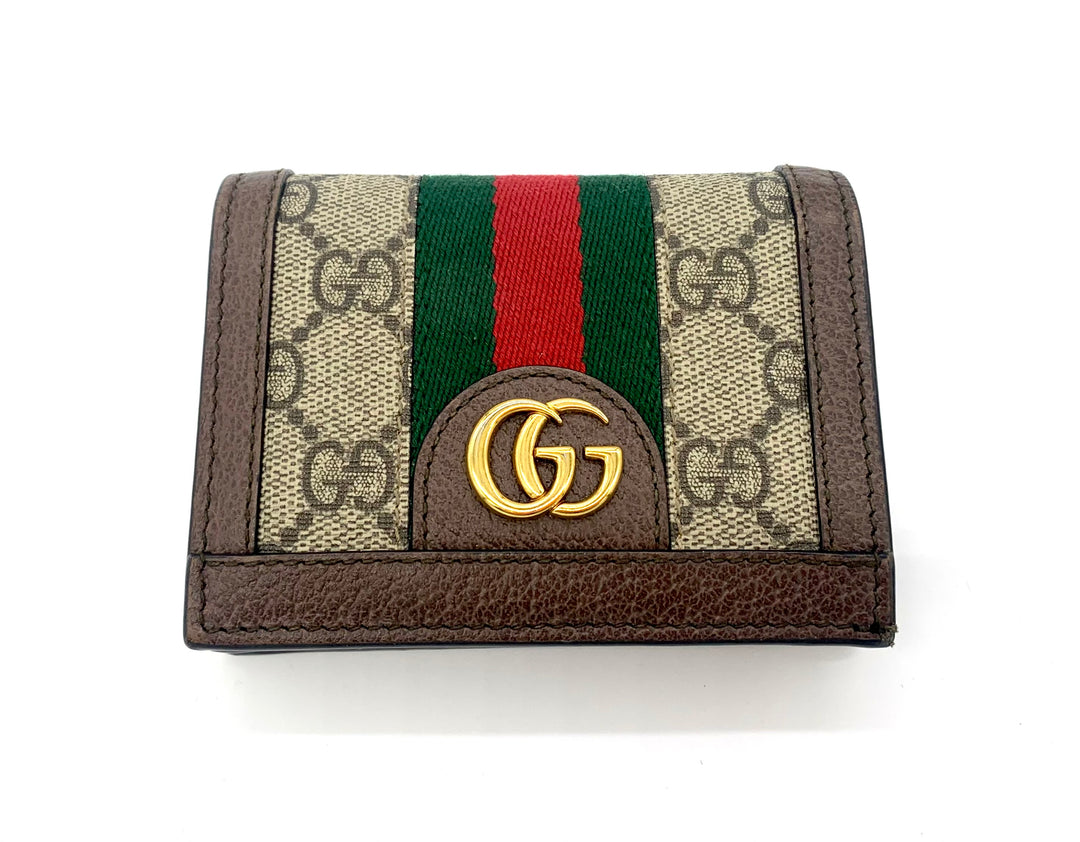 GUCCI GG SUPREME OPHIDIA CARD CASE