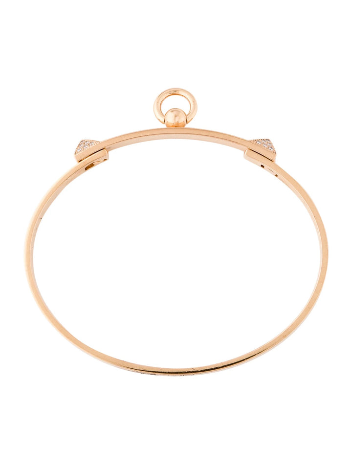 HERMÈS COLLIER DE CHIEN 18K GOLD &amp; DIAMOND BRACELET