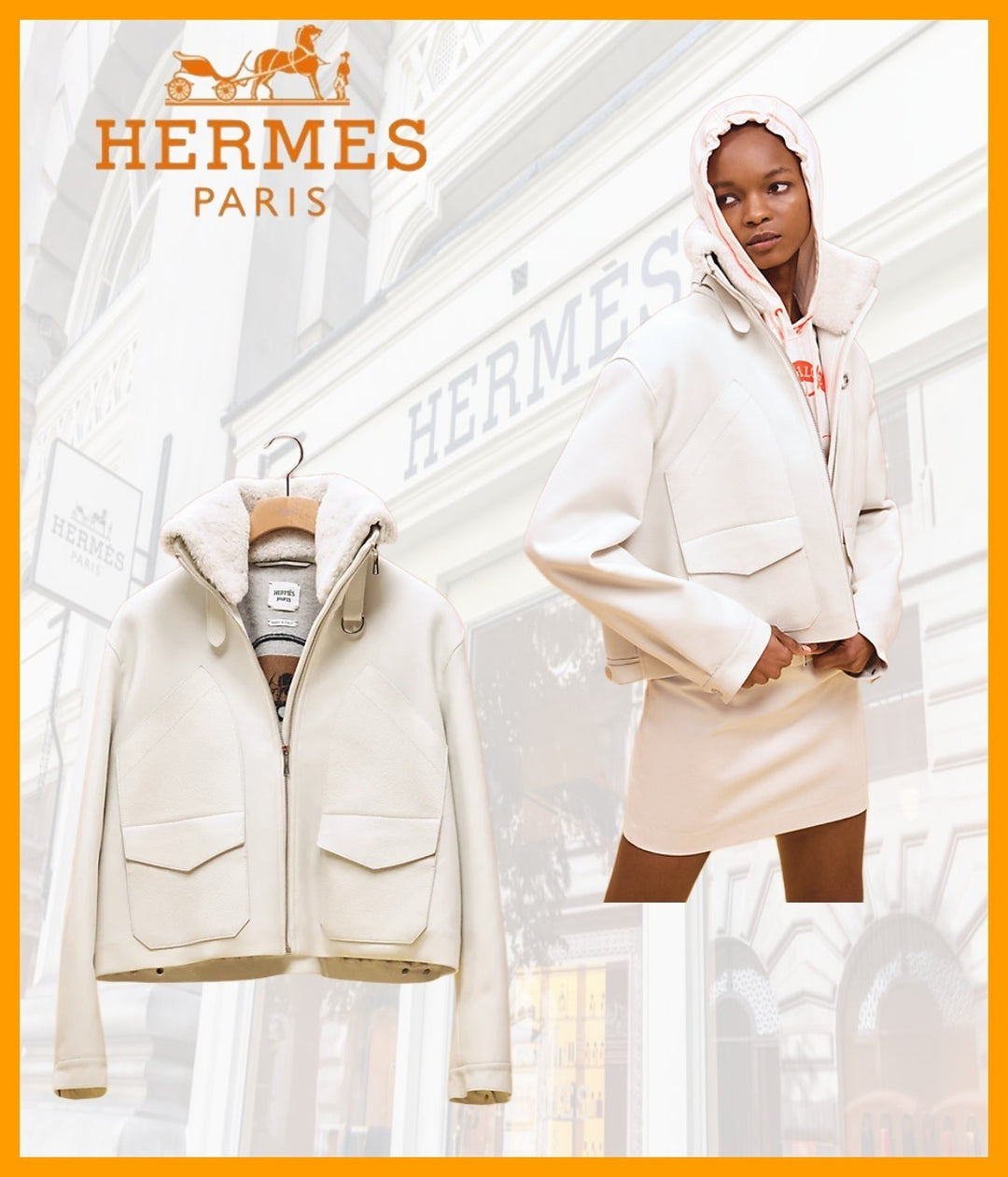 ジャケット・アウター 2020ss HERMES White blouson jacket HERMES-Bomber-Jacket-3_1080x.